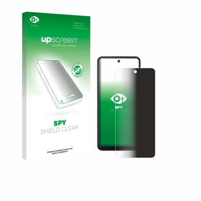 Parte frontale di una confezione del prodotto con il logo del marchio upscreen. Accanto è raffigurato il dispositivo Xplora HM