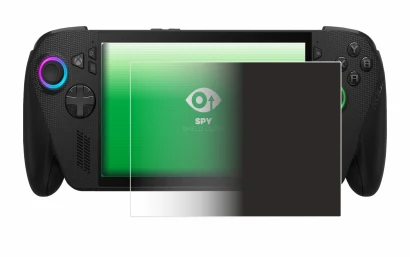 Immagine del dispositivo ASUS ROG Xbox Ally X con un'ampia varietà di protezioni per lo schermo.