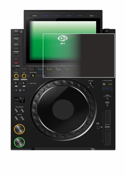 Immagine del dispositivo Pioneer CDJ 3000X con un'ampia varietà di protezioni per lo schermo.