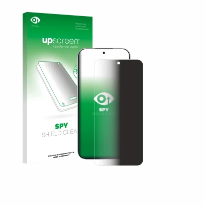 Parte frontale di una confezione del prodotto con il logo del marchio upscreen. Accanto è raffigurato il dispositivo Xiaomi Po