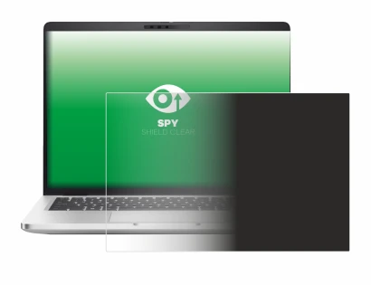Immagine del dispositivo Dell Pro 14 Plus PB14255 con un'ampia varietà di protezioni per lo schermo.