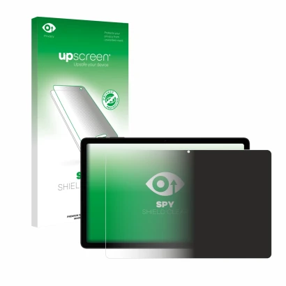 Parte frontale di una confezione del prodotto con il logo del marchio upscreen. Accanto è raffigurato il dispositivo Doogee Ta