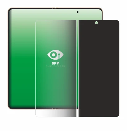 Immagine del dispositivo Honor Magic V6 (Display interno) con un'ampia varietà di protezioni per lo schermo.