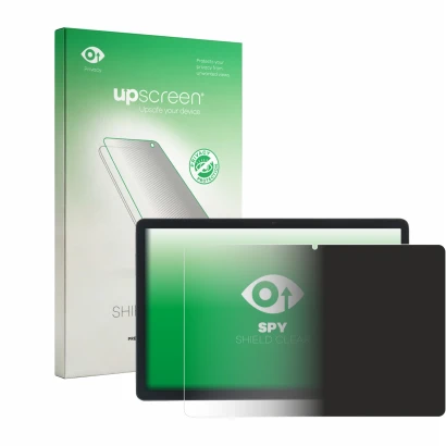 Parte frontale di una confezione del prodotto con il logo del marchio upscreen. Accanto è raffigurato il dispositivo Acepad A1