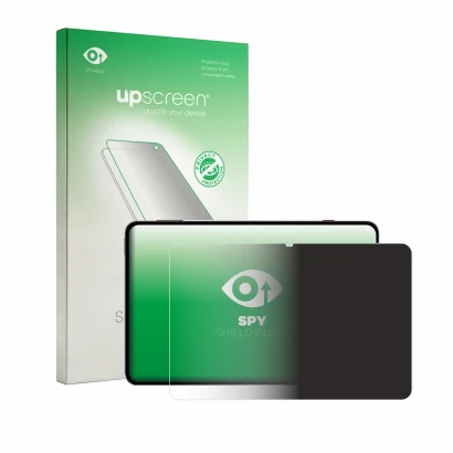 Parte frontale di una confezione del prodotto con il logo del marchio upscreen. Accanto è raffigurato il dispositivo RedMagic