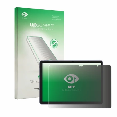 Parte frontale di una confezione del prodotto con il logo del marchio upscreen. Accanto è raffigurato il dispositivo XP-Pen Ma