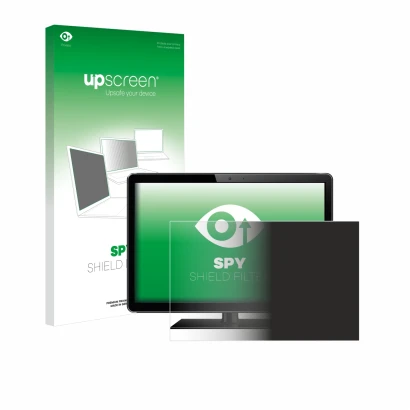 Parte frontale di una confezione del prodotto con il logo del marchio upscreen. Accanto è raffigurato il dispositivo con la re