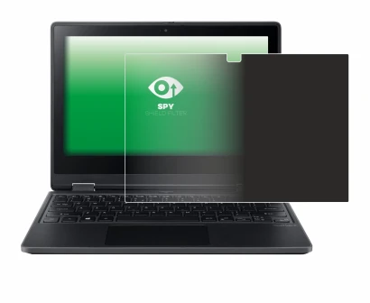 Immagine del dispositivo Acer TravelMate Spin B3 con un'ampia varietà di protezioni per lo schermo.