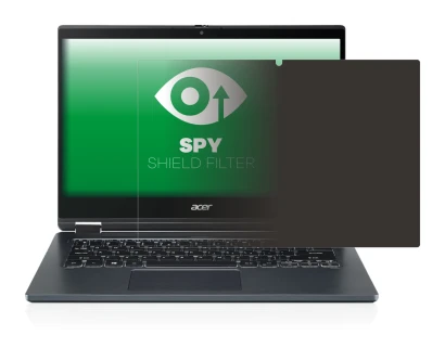 Immagine del dispositivo Acer TravelMate Spin P4 14" 16:9 con un'ampia varietà di protezioni per lo schermo.