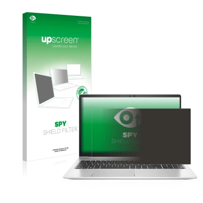 Parte frontale di una confezione del prodotto con il logo del marchio upscreen. Accanto è raffigurato il dispositivo HP EliteB