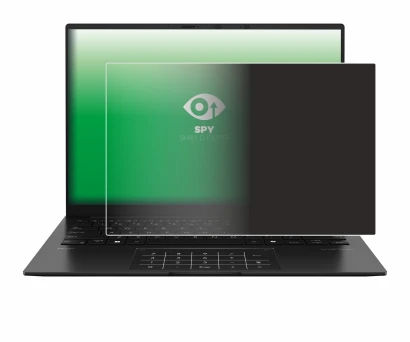 Immagine del dispositivo ASUS ZenBook 14 OLED UM3406 con un'ampia varietà di protezioni per lo schermo.
