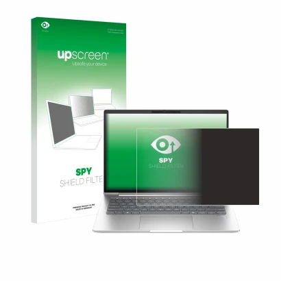 Parte frontale di una confezione del prodotto con il logo del marchio upscreen. Accanto è raffigurato il dispositivo HP ProBoo