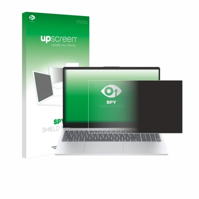 Parte frontale di una confezione del prodotto con il logo del marchio upscreen. Accanto è raffigurato il dispositivo HP OmniBo