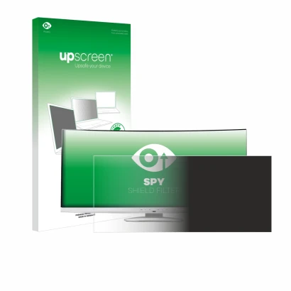 Parte frontale di una confezione del prodotto con il logo del marchio upscreen. Accanto è raffigurato il dispositivo Fujitsu P