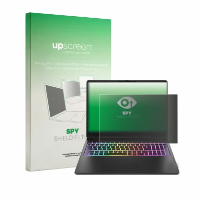 Parte frontale di una confezione del prodotto con il logo del marchio upscreen. Accanto è raffigurato il dispositivo HP HyperX