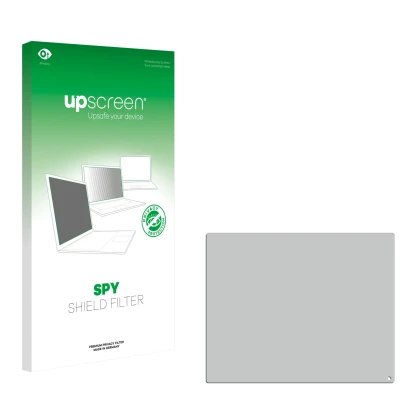 Parte frontale di una confezione del prodotto con il logo del marchio upscreen. Accanto si trova la protezione per lo schermo