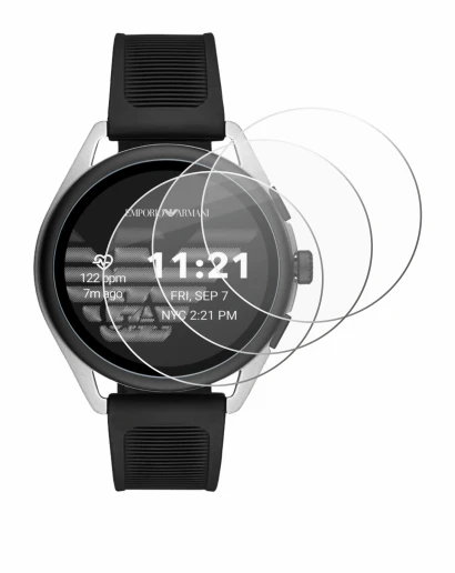 Immagine del dispositivo Emporio Armani Connected Smartwatch 3 con un'ampia varietà di protezioni per lo schermo.