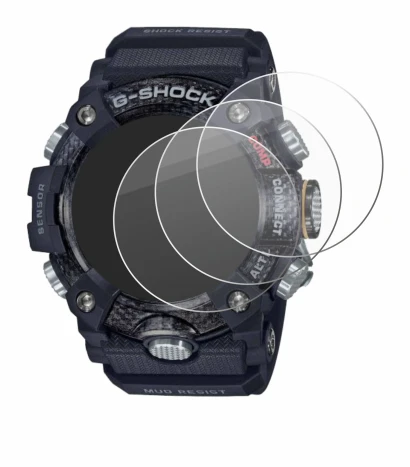 Immagine del dispositivo Casio G-Shock Mudmaster GG-B100-1AER con un'ampia varietà di protezioni per lo schermo.