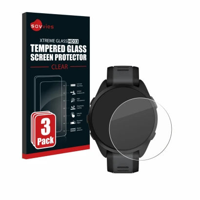 Parte frontale di una confezione del prodotto con il logo del marchio Savvies. Accanto è raffigurato il dispositivo Garmin For