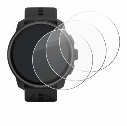 Immagine del dispositivo Suunto Race S con un'ampia varietà di protezioni per lo schermo.