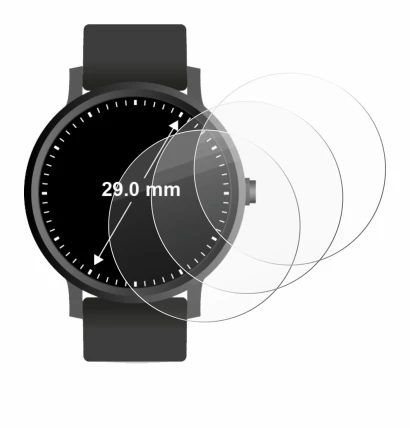 Immagine del dispositivo Orologi (Circolare, ø: 29 mm) con un'ampia varietà di protezioni per lo schermo.
