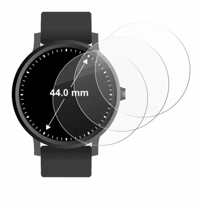 Immagine del dispositivo Orologi (Circolare, ø: 44 mm) con un'ampia varietà di protezioni per lo schermo.