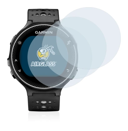 Immagine del dispositivo Garmin Forerunner 230 con un'ampia varietà di protezioni per lo schermo.