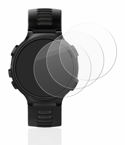 Immagine del dispositivo Garmin Forerunner 735XT con un'ampia varietà di protezioni per lo schermo.