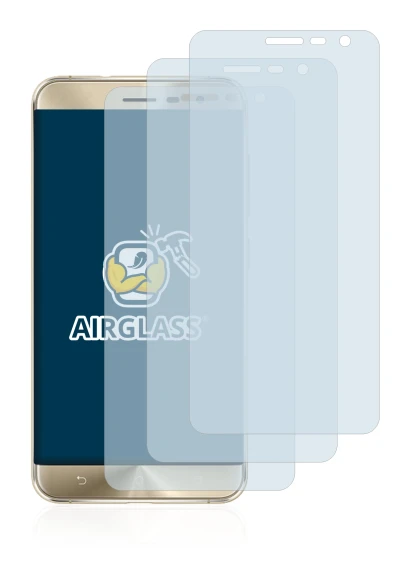 Immagine del dispositivo ASUS ZenFone 3 ZE552KL con un'ampia varietà di protezioni per lo schermo.