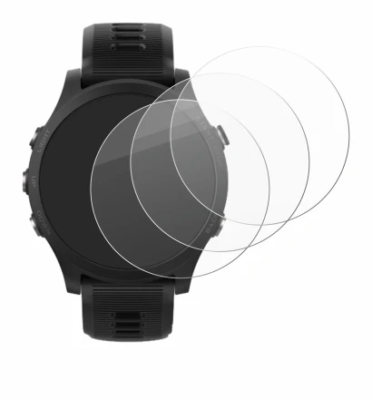 Immagine del dispositivo Garmin Forerunner 935 con un'ampia varietà di protezioni per lo schermo.