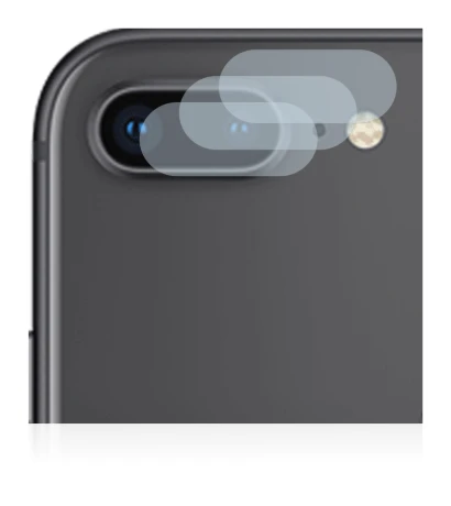 Immagine del dispositivo Apple iPhone 8 Plus (SOLO Fotocamera) con un'ampia varietà di protezioni per lo schermo.