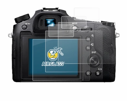 Immagine del dispositivo Sony Cyber-Shot DSC-RX10 IV con un'ampia varietà di protezioni per lo schermo.