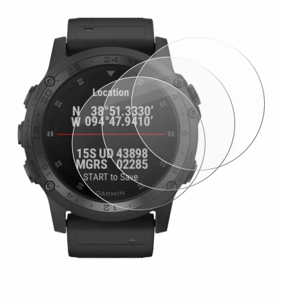Immagine del dispositivo Garmin Tactix Charlie con un'ampia varietà di protezioni per lo schermo.