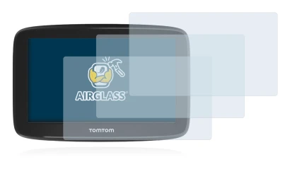 Immagine del dispositivo TomTom GO Basic 5" con un'ampia varietà di protezioni per lo schermo.
