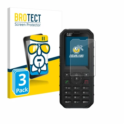 Parte frontale di una confezione del prodotto con il logo del marchio BROTECT. Accanto è raffigurato il dispositivo Caterpilla