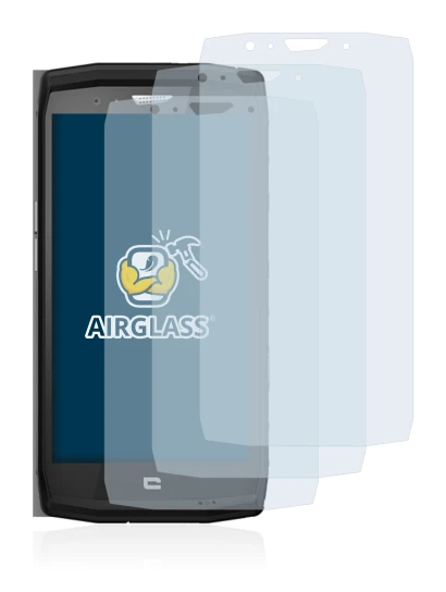 Immagine del dispositivo Crosscall Trekker X4 con un'ampia varietà di protezioni per lo schermo.