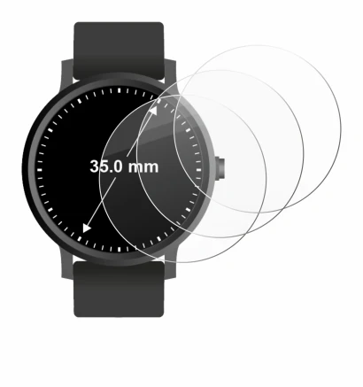 Immagine del dispositivo Circolare Displays (ø: 35 mm) con un'ampia varietà di protezioni per lo schermo.