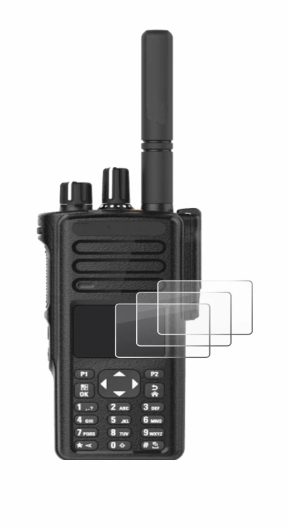 Immagine del dispositivo Motorola DP4801e con un'ampia varietà di protezioni per lo schermo.