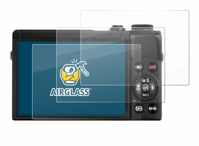 Immagine del dispositivo Canon PowerShot G7 X Mark III con un'ampia varietà di protezioni per lo schermo.