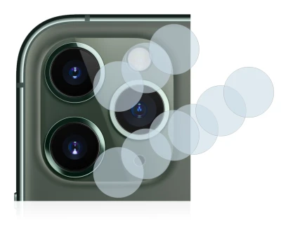 Immagine del dispositivo Apple iPhone 11 Pro Max (SOLO Fotocamera) con un'ampia varietà di protezioni per lo schermo.
