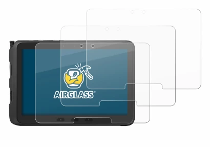 Immagine del dispositivo Samsung Galaxy Tab Active Pro con un'ampia varietà di protezioni per lo schermo.