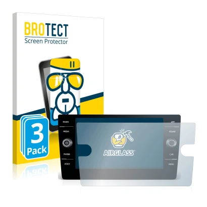 Parte frontale di una confezione del prodotto con il logo del marchio BROTECT. Accanto è raffigurato il dispositivo Volkswagen