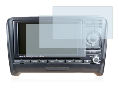 Immagine del dispositivo Audi A4 8E 2004-2009 RNS-E con un'ampia varietà di protezioni per lo schermo.