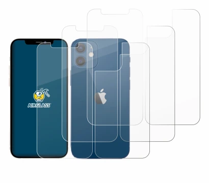 Immagine del dispositivo Apple iPhone 12 (Fronte+Retro) con un'ampia varietà di protezioni per lo schermo.