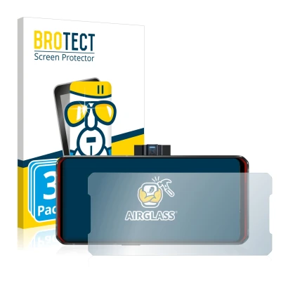 Parte frontale di una confezione del prodotto con il logo del marchio BROTECT. Accanto è raffigurato il dispositivo Lenovo Leg