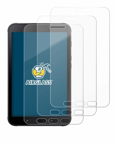 Immagine del dispositivo Samsung Galaxy Tab Active 2 SM-T395 con un'ampia varietà di protezioni per lo schermo.