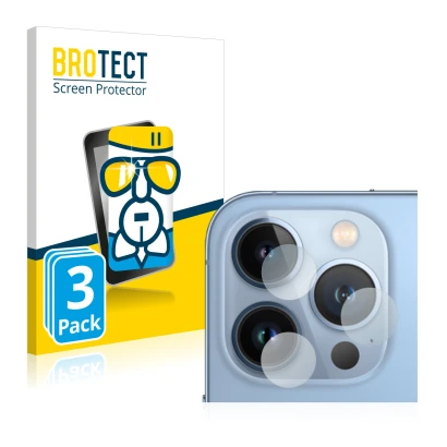 Parte frontale di una confezione del prodotto con il logo del marchio BROTECT. Accanto è raffigurato il dispositivo Apple iPho