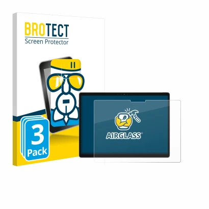 Parte frontale di una confezione del prodotto con il logo del marchio BROTECT. Accanto è raffigurato il dispositivo Dell Latit