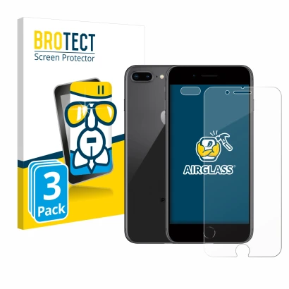 Parte frontale di una confezione del prodotto con il logo del marchio BROTECT. Accanto è raffigurato il dispositivo Apple iPho