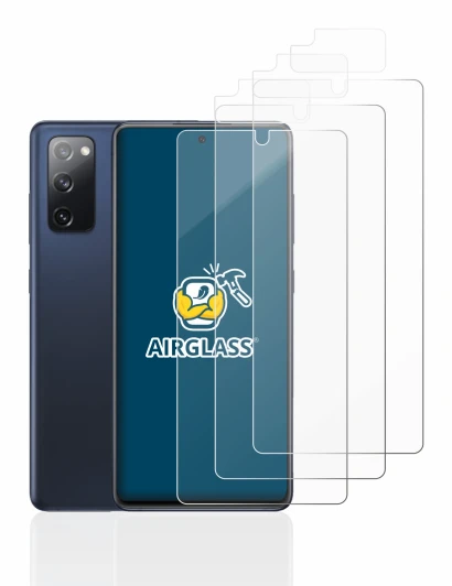 Immagine del dispositivo Samsung Galaxy S20 FE (Fronte+Fotocamera) con un'ampia varietà di protezioni per lo schermo.